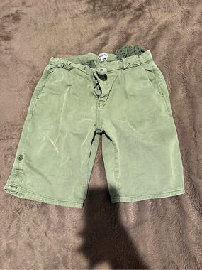 Green Casual Shorts